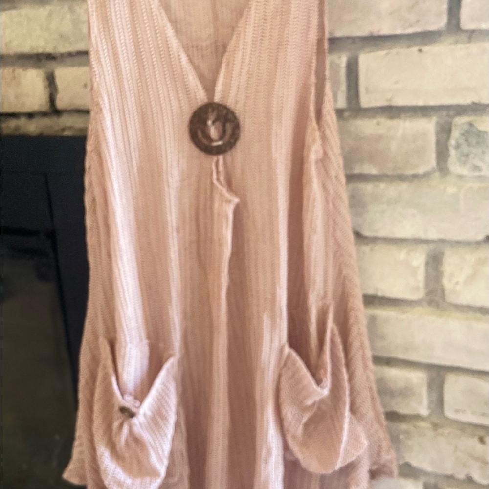 Elegant Pink Sleeveless Top
